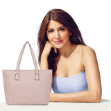 Women's Pink Work Printed Tote Bag