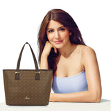 Women's Khaki Work Printed Tote Bag