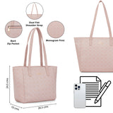 Women's Pink Casual Printed Tote Bag