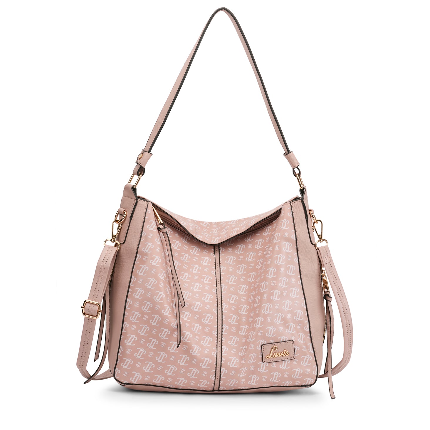 Women's Pink Casual Printed Hobo Bag