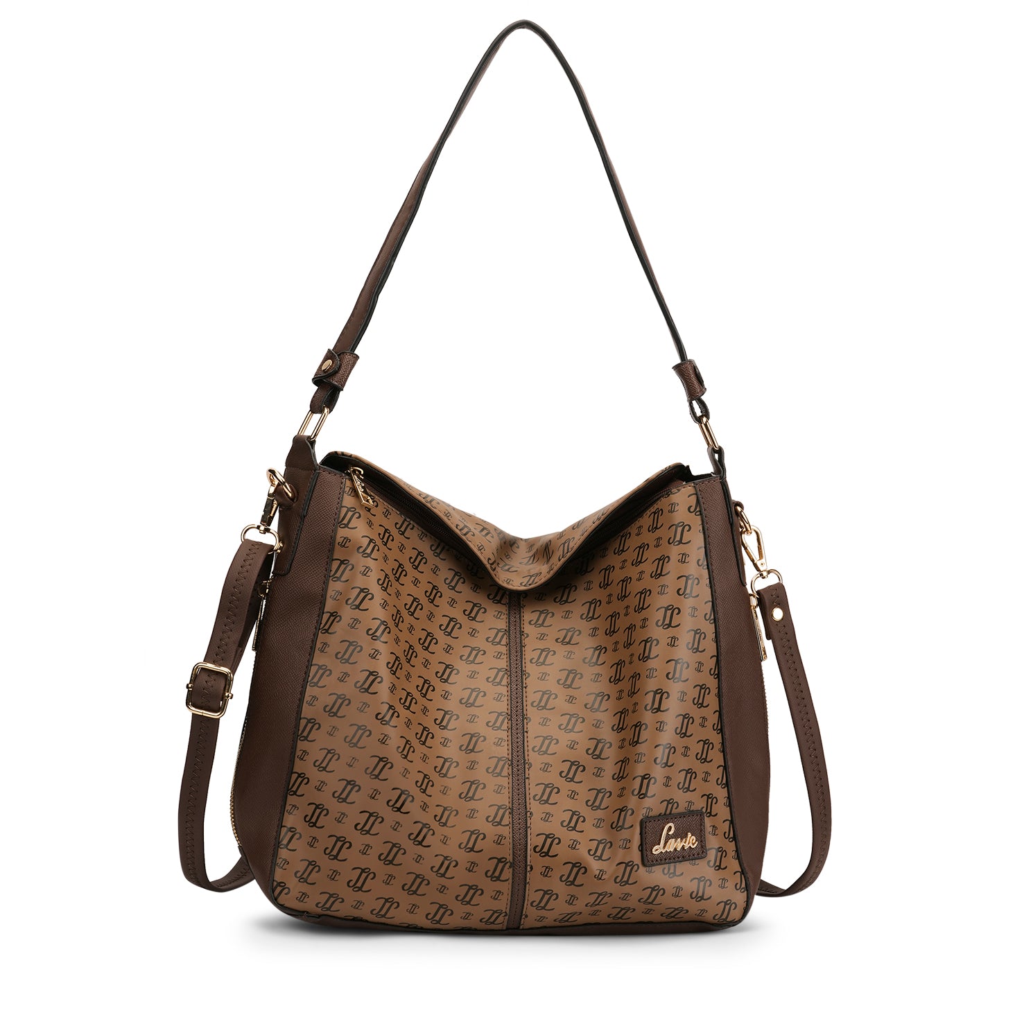 Women's Khaki Casual Printed Hobo Bag