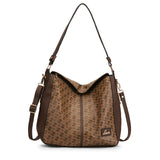 Women's Khaki Casual Printed Hobo Bag