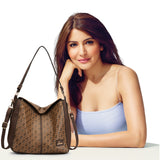Women's Khaki Casual Printed Hobo Bag