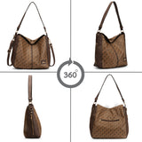 Women's Khaki Casual Printed Hobo Bag