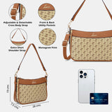 Women's Beige Casual Printed Hobo Bag