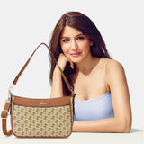 Women's Beige Casual Printed Hobo Bag