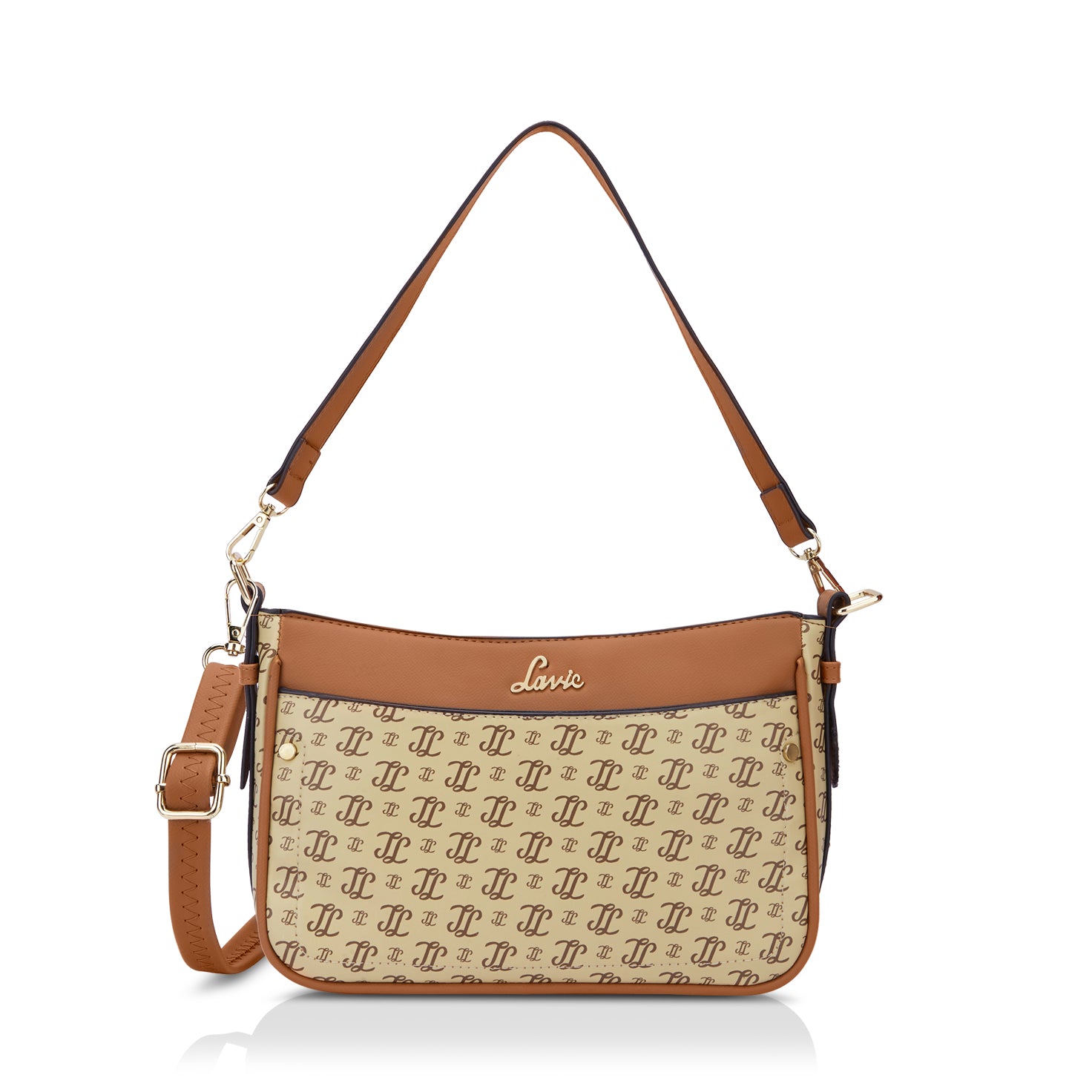 Women's Beige Casual Printed Hobo Bag