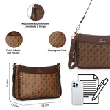 Women's Khaki Casual Printed Hobo Bag