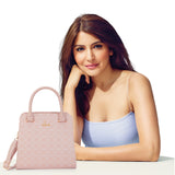 Women's Pink Casual Printed Satchel
