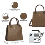Women's Khaki Casual Printed Satchel