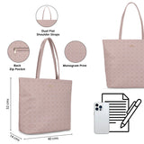 Women's Pink Casual Printed Tote Bag