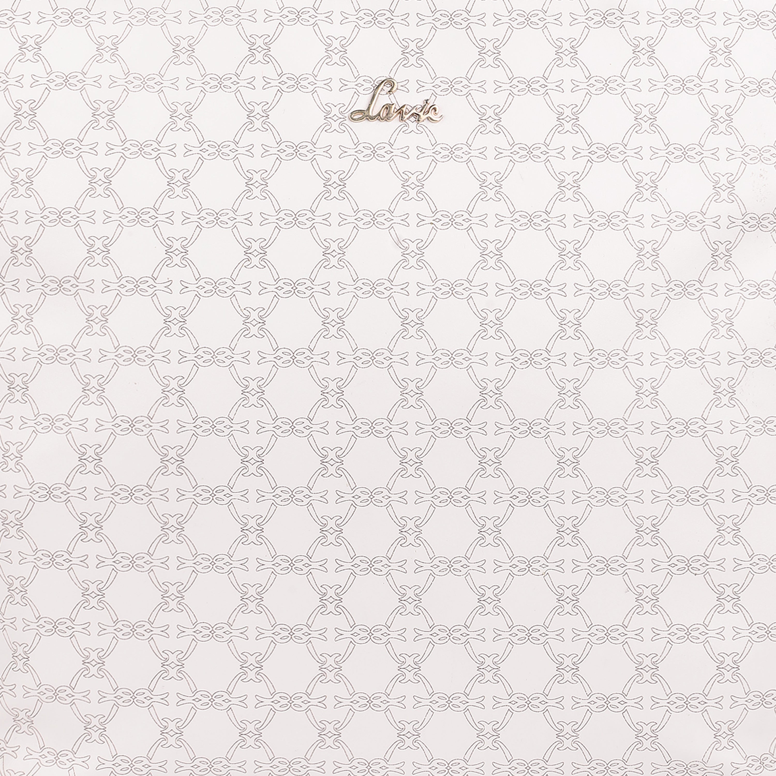 Women's Off White Casual Printed Tote Bag