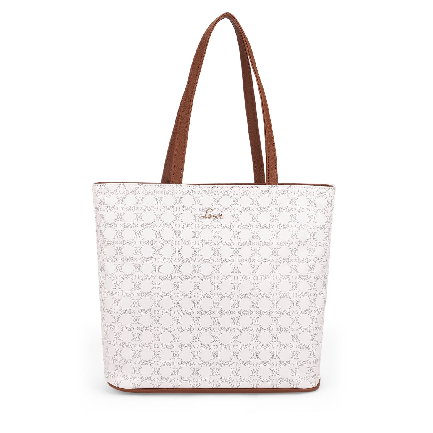 Women's Off White Casual Printed Tote Bag