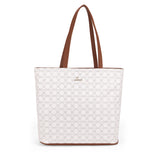 Women's Off White Casual Printed Tote Bag