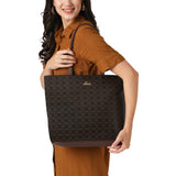 Women's Brown Casual Printed Tote Bag