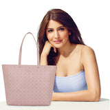 Women's Pink Casual Printed Tote Bag