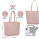 Women's Pink Casual Printed Tote Bag