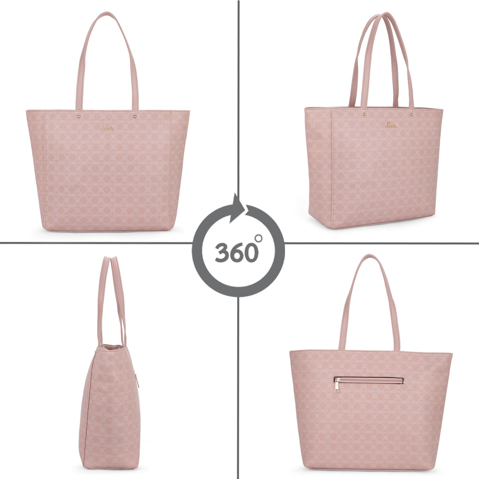 Women's Pink Casual Printed Tote Bag