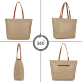 Women's Beige Casual Printed Tote Bag