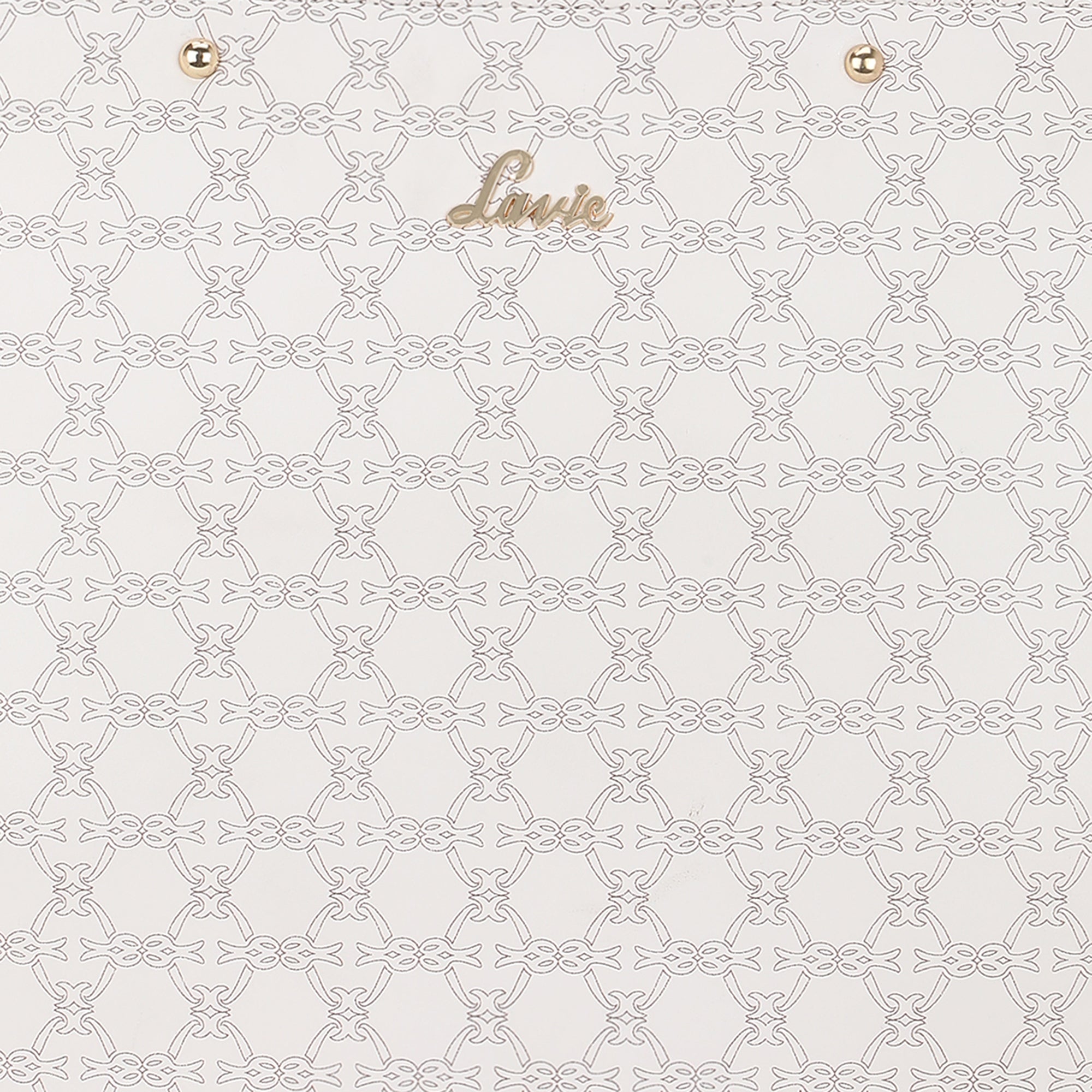 Women's Off White Casual Printed Tote Bag