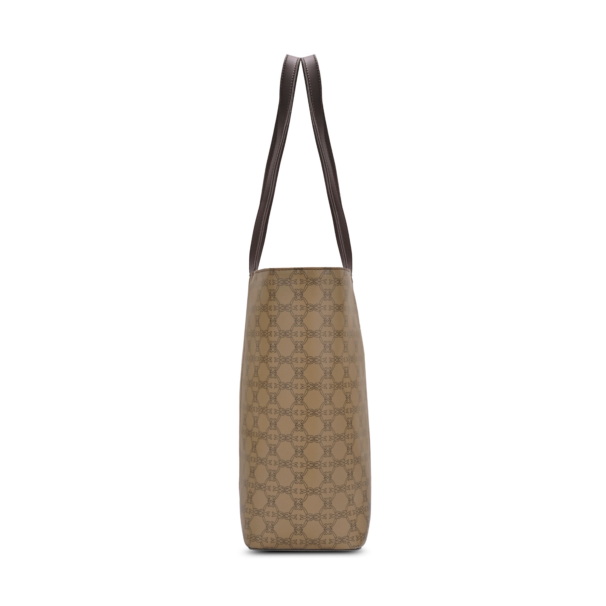 Women's Khaki Casual Printed Tote Bag