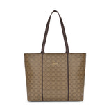 Women's Khaki Casual Printed Tote Bag