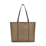 Women's Khaki Casual Printed Tote Bag