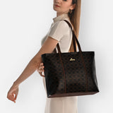 Women's Brown Casual Printed Tote Bag