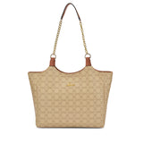 Women's Beige Casual Printed Tote Bag