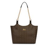 Women's Khaki Casual Printed Tote Bag