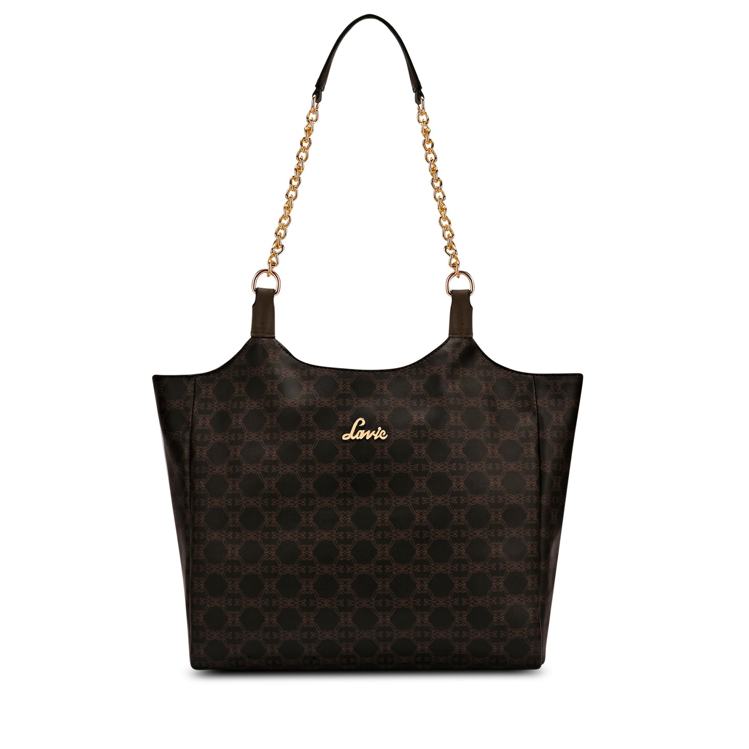 Women's Brown Casual Printed Tote Bag