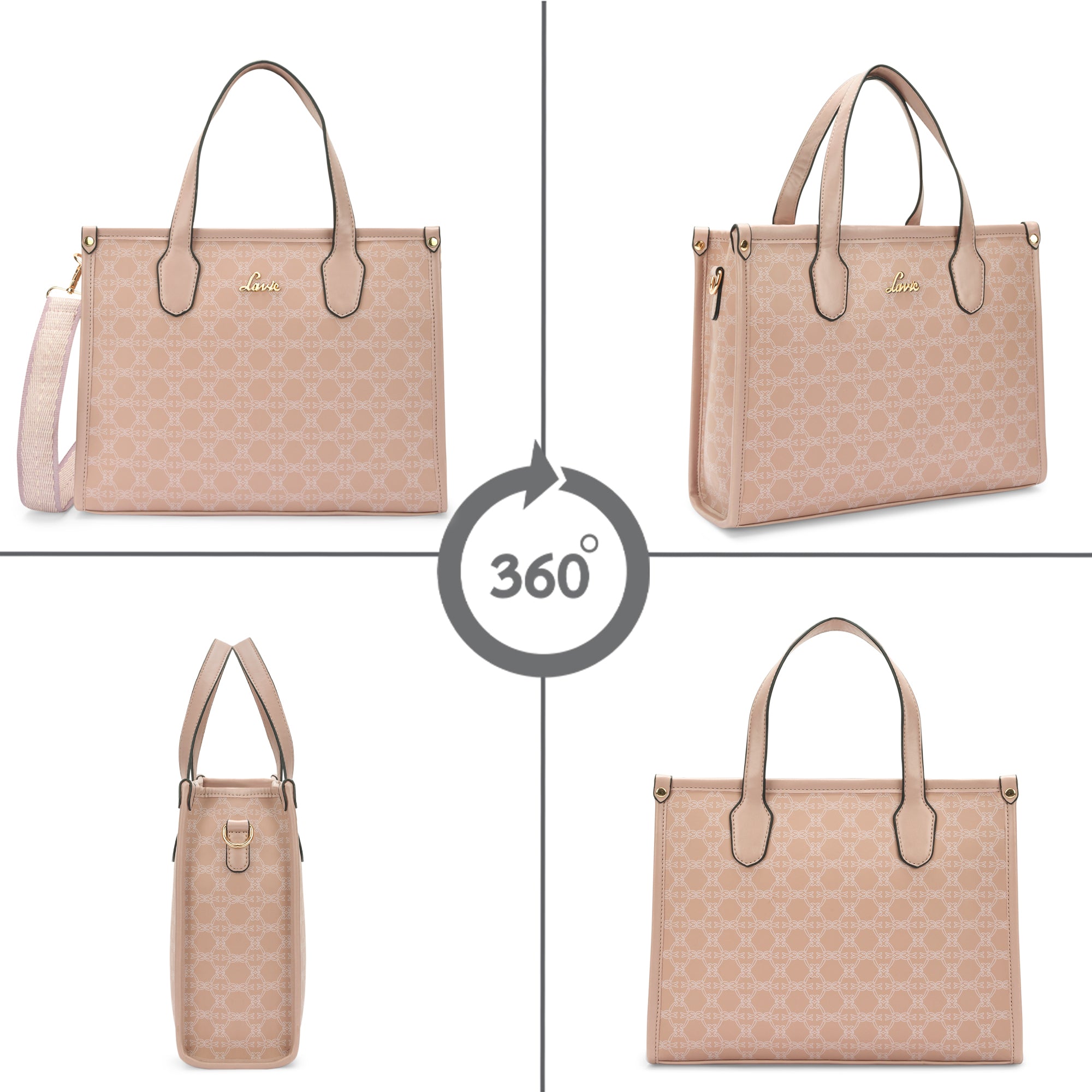 Women's Pink Casual Printed Satchel