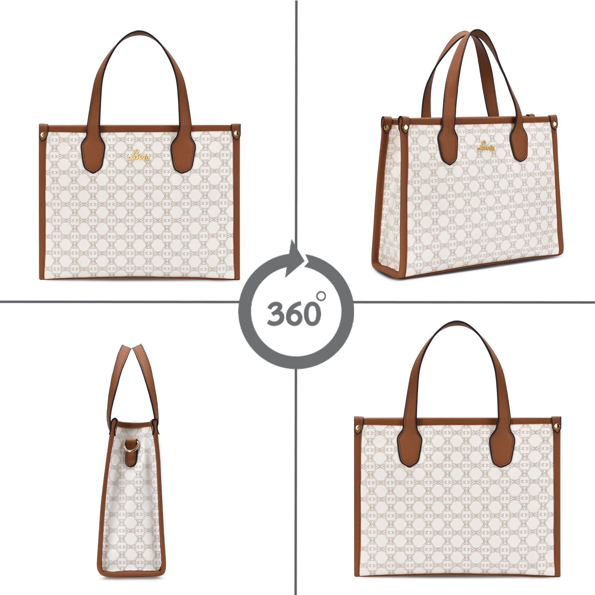 Women's White Casual Printed Satchel