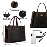 Women's Brown Casual Printed Satchel
