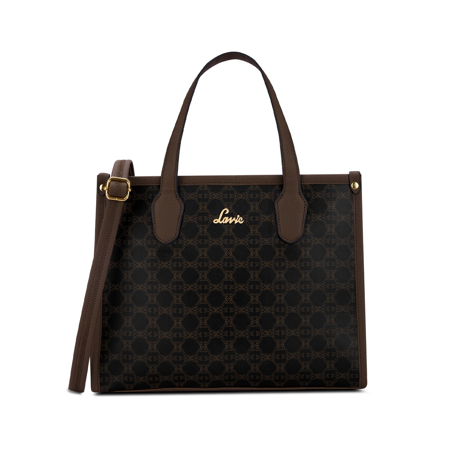 Women's Brown Casual Printed Satchel