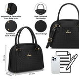 Women's Black Casual Printed Satchel
