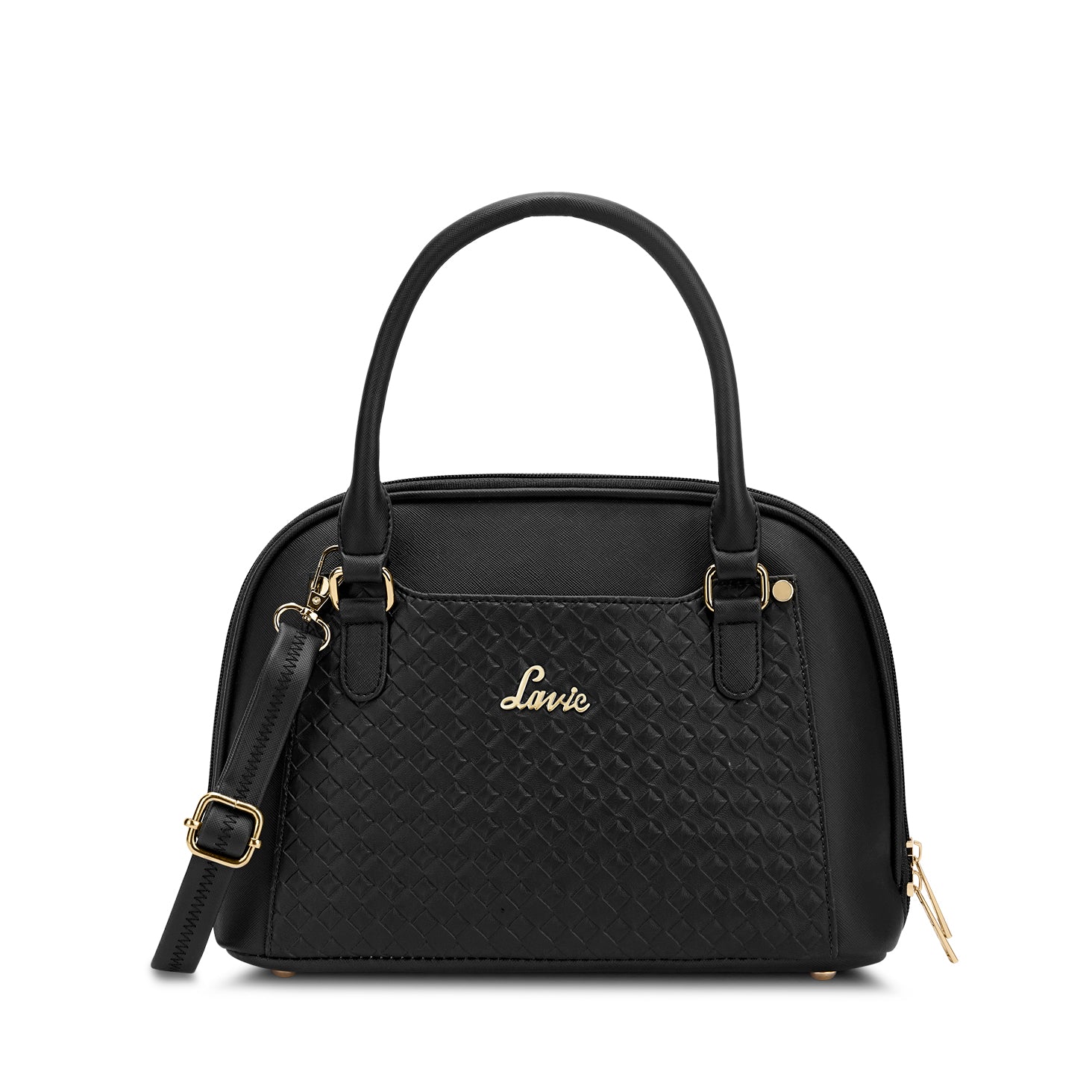 Women's Black Casual Printed Satchel