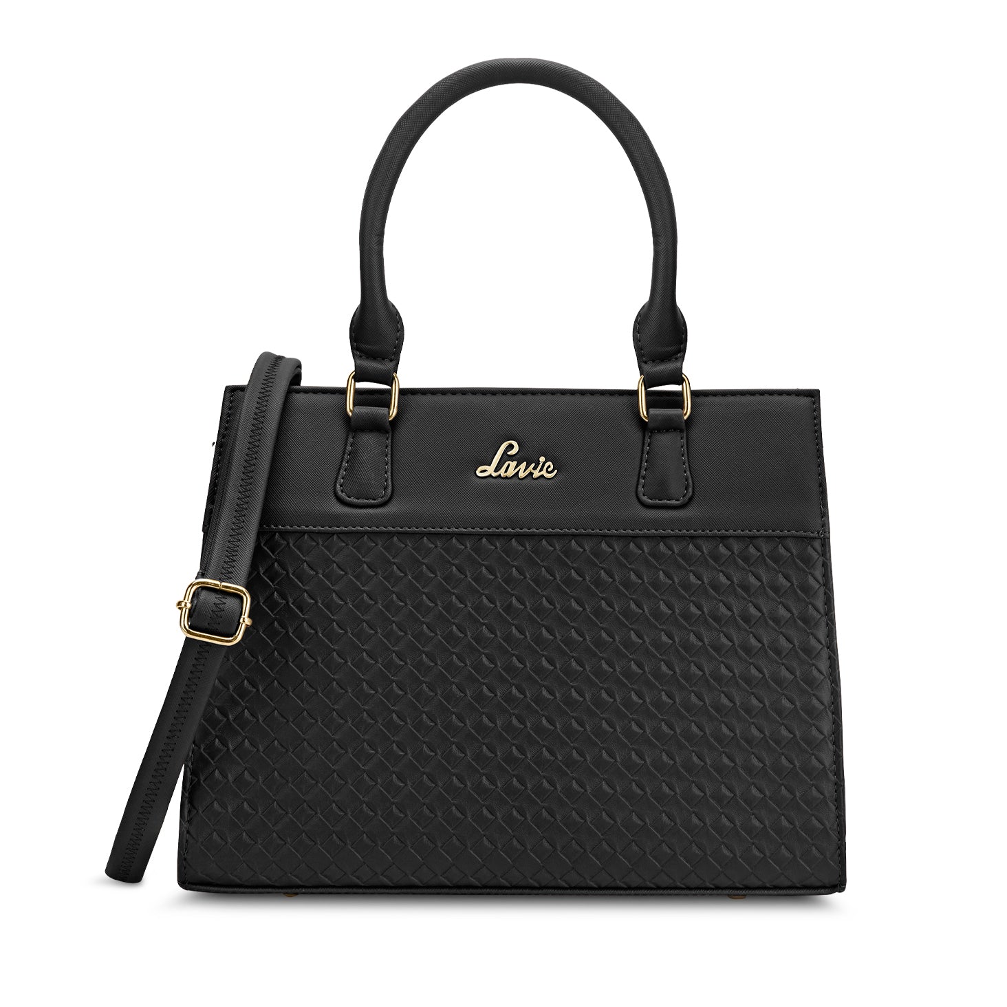 Women's Black Casual Solid Satchel