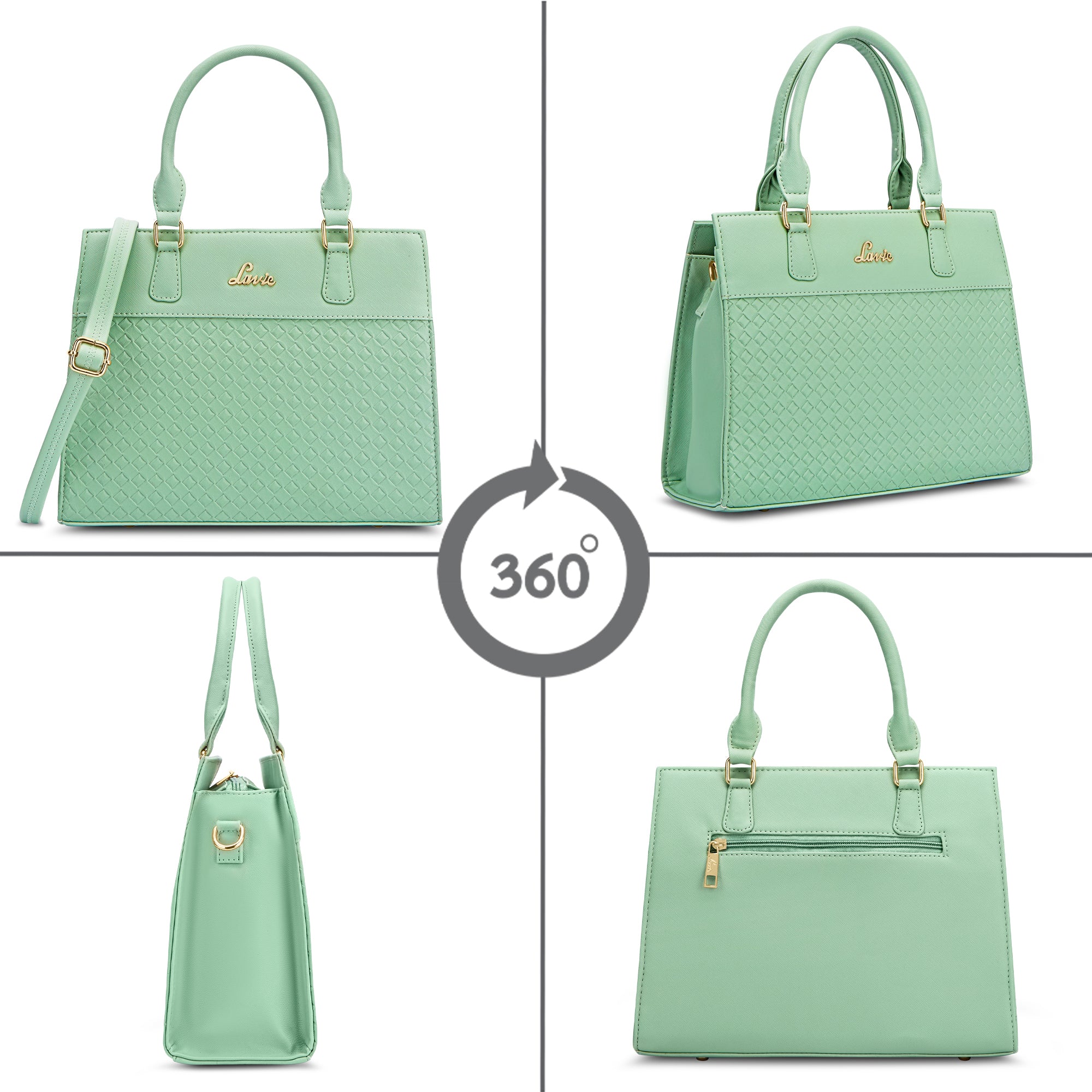 Women's Green Casual Solid Satchel