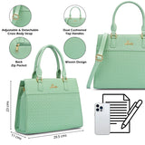 Women's Green Casual Solid Satchel