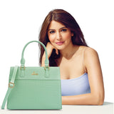Women's Green Casual Solid Satchel