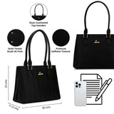 Women's Black Casual Solid Satchel