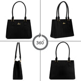 Women's Black Casual Solid Satchel