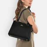Women's Black Casual Solid Satchel
