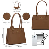 Women's Tan Casual Solid Satchel