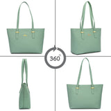 Women's Green Casual Solid Tote Bag