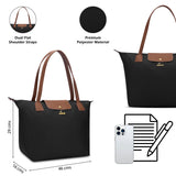 Women's Black Casual Solid Tote Bag
