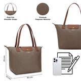 Women's Grey Casual Solid Tote Bag