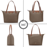 Women's Grey Casual Solid Tote Bag