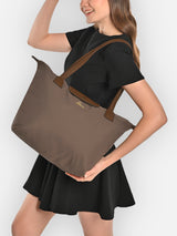 Women's Grey Casual Solid Tote Bag